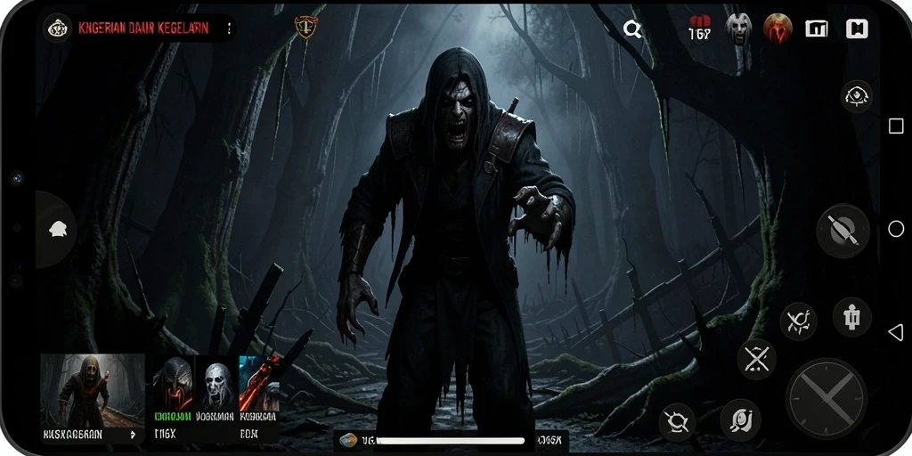 Gameplay menegangkan di 116X dengan suasana horor yang mencekam.