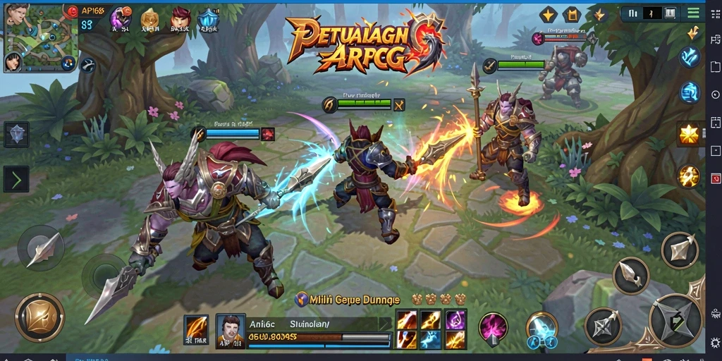 Tampilan aksi seru dalam gameplay ARPG API66.
