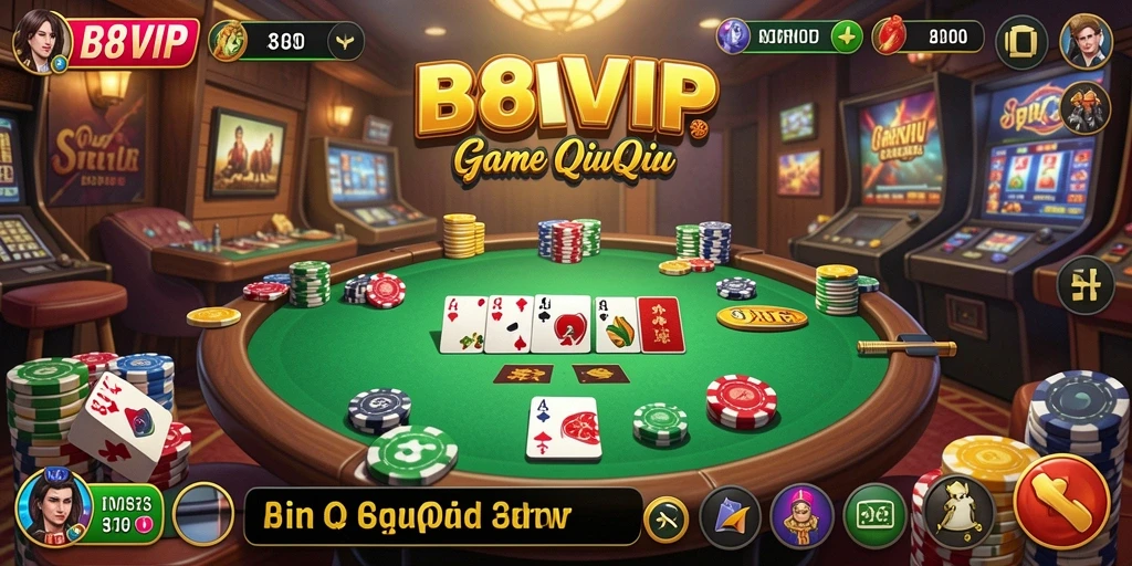Tampilan gameplay QiuQiu yang seru dan menarik di B8VIP.