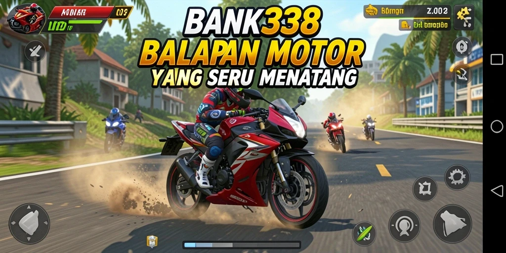 Tangkapan layar dari gameplay balapan motor yang intens dan seru.