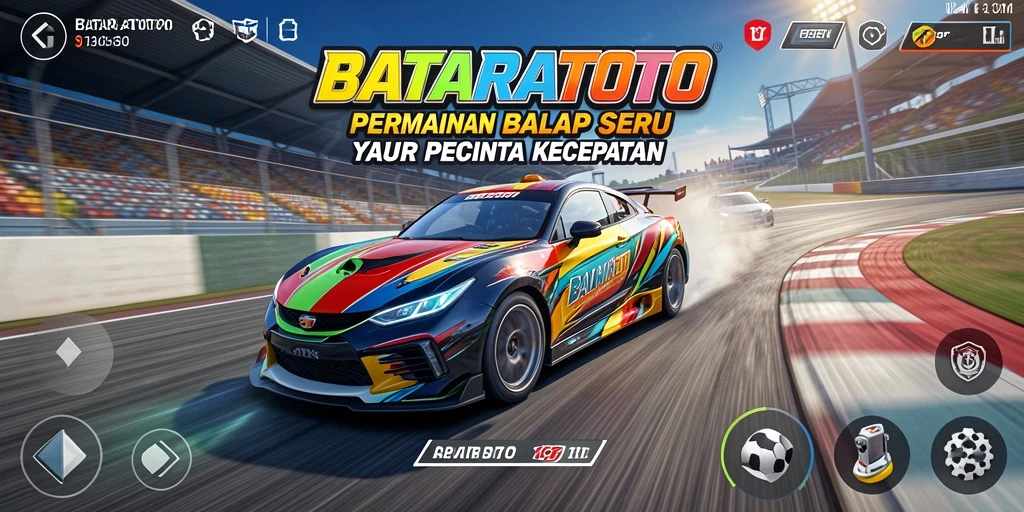 Screenshot gameplay yang menampilkan aksi balap penuh kecepatan.