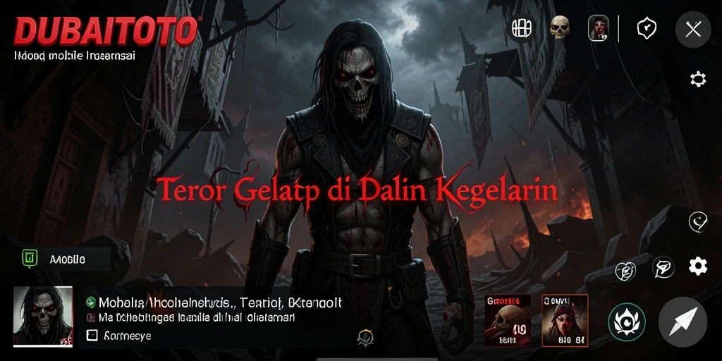 Screenshot gameplay DUBAITOTO menampilkan momen seram yang intens.