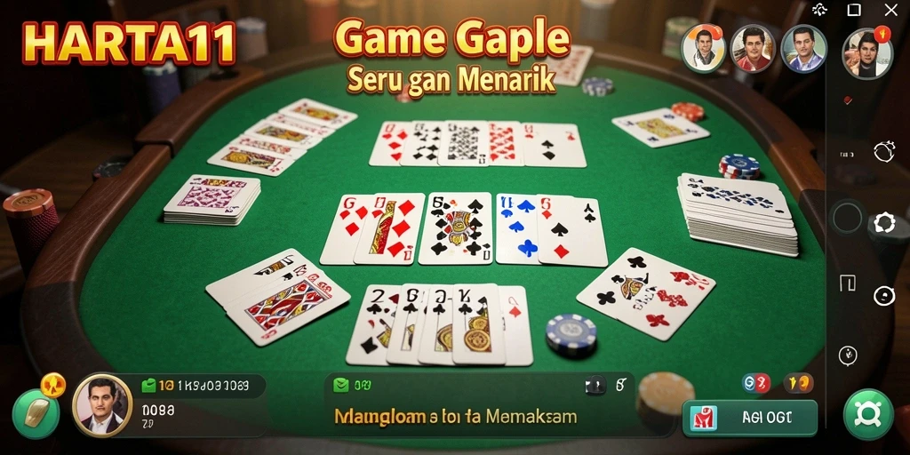 Tampilan gameplay seru di game Gaple HARTA11.