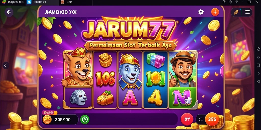 Tampilan gameplay Slot JARUM77 yang mendebarkan dan penuh warna.