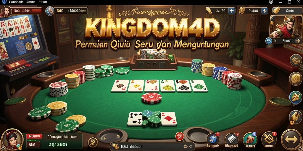 Screenshot KINGDOM4D menunjukkan gameplay QiuQiu yang seru.