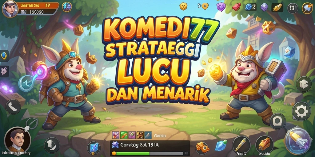 Tampilan gameplay <strong>KOMEDI77</strong> dengan strategi dan humor yang menghibur.