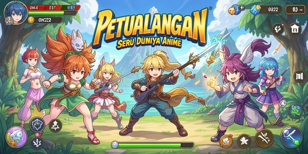 Gameplay mengagumkan dengan karakter Anime yang beraksi.