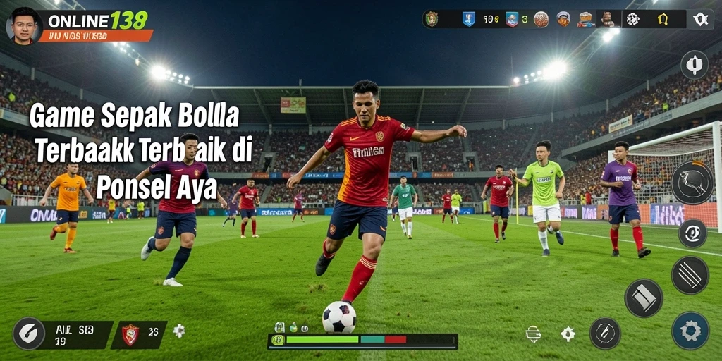 Tampilan gameplay ONLINE138 yang mendebarkan dalam pertandingan sepak bola.