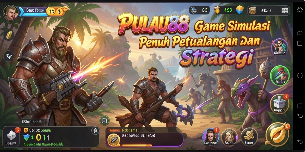 Tangkapan layar gameplay PULAU88 yang menampilkan pulau yang indah dan interaksi dinamis.