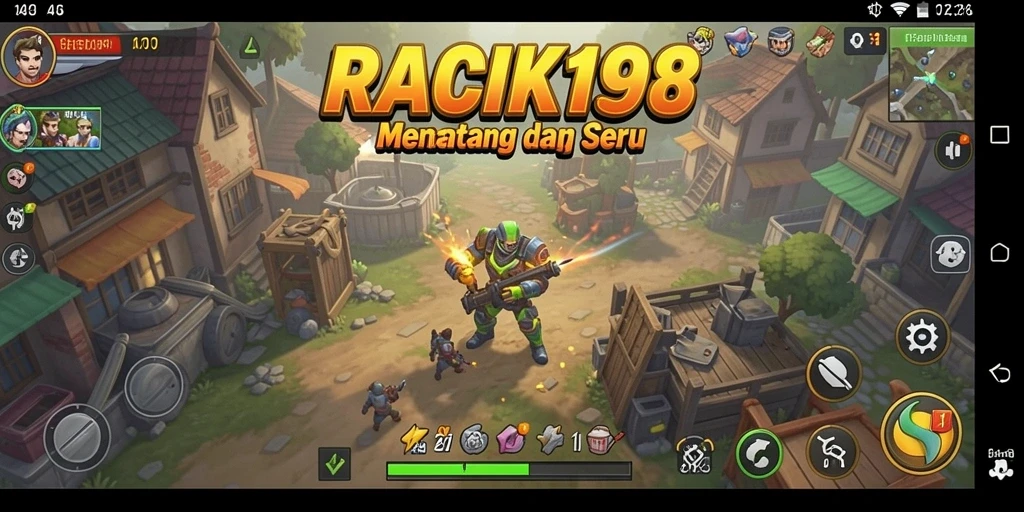 Tampilan gameplay yang dinamis dan seru dari RACIK198.