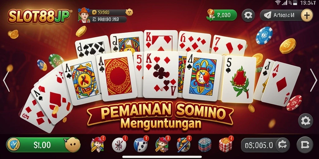 Tampilan seru gameplay Domino di SLOT88JP