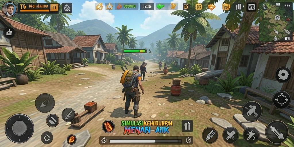 Tampilan utama gameplay T6 dengan grafis menarik dan interaksi karakter.