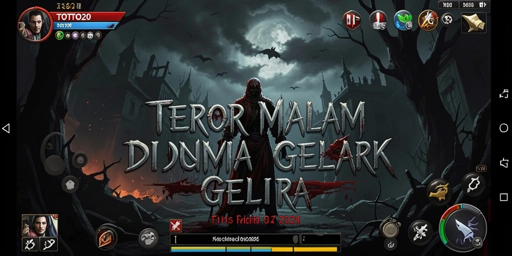 Tangkapan layar menunjukkan ketegangan gameplay TOTO20 dengan karakter menakutkan.