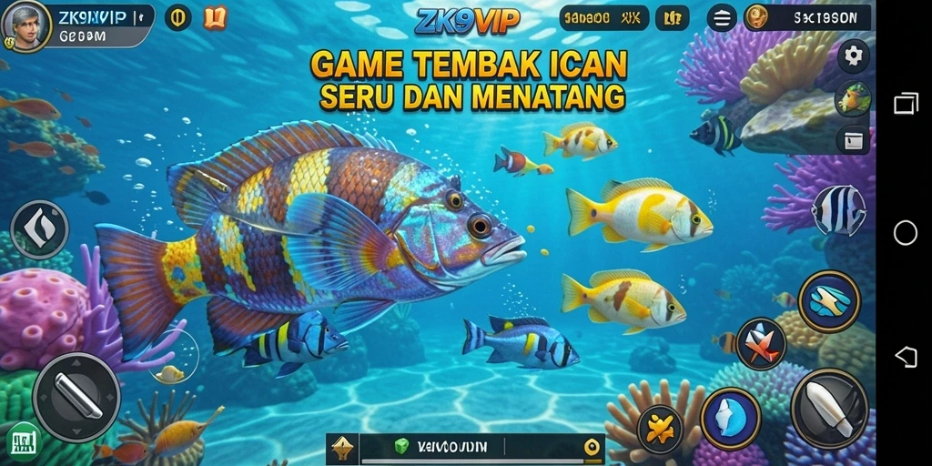 Tampilan gameplay Tembak Ikan yang menarik di ZK9VIP.