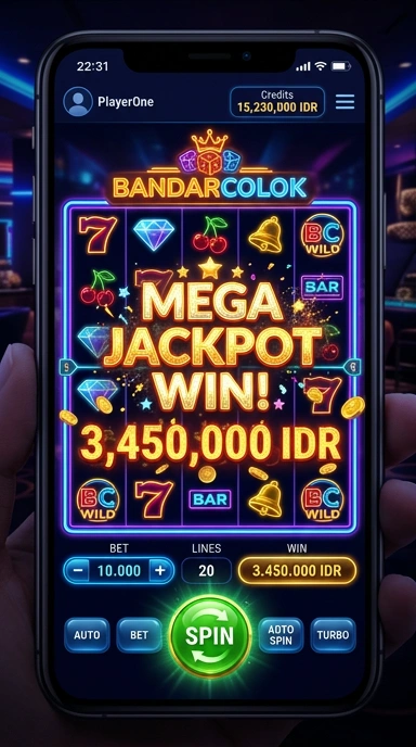 Tampilan antarmuka bandarcolok yang intuitif dan menarik.
